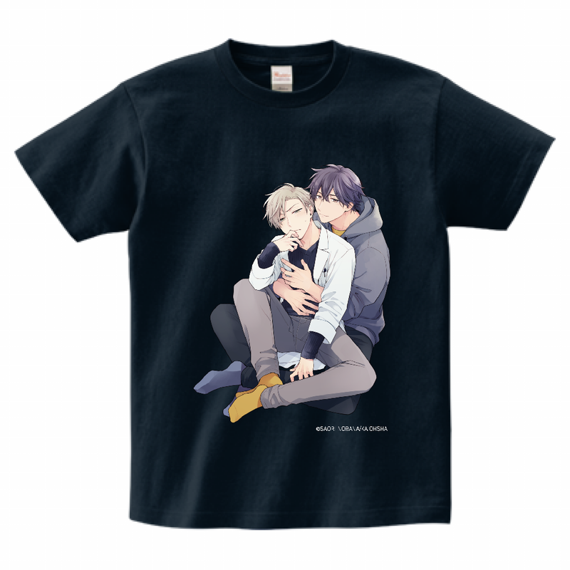 ホワイトナイトビターポルノ　Tシャツ 表紙2-ネイビー-