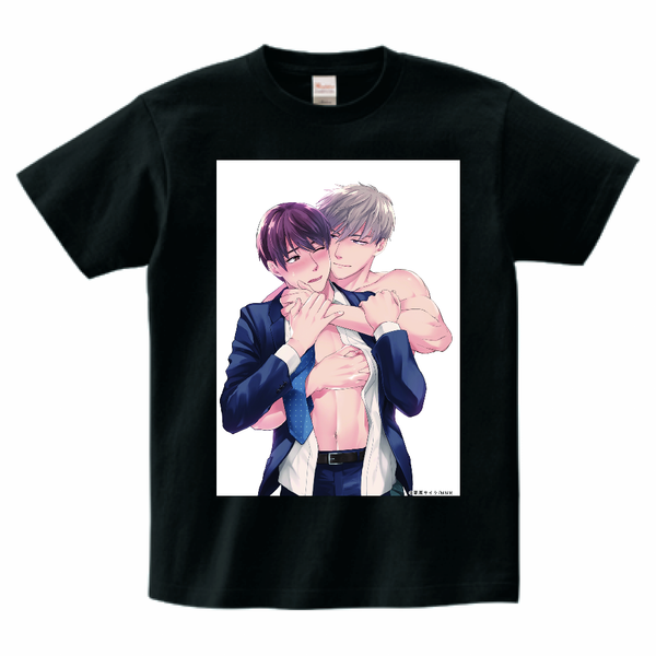 お前に抱かれるなんて聞いてない！～ハマった男はAV男優　Tシャツ 表紙２  -ブラック-