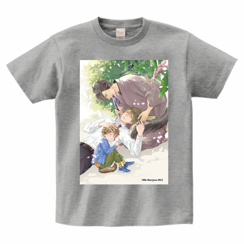 世界は尻尾でできている　Tシャツ 扉絵 -グレー-